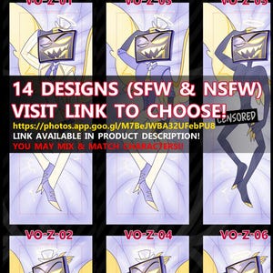 Funda de almohada dakimakura Hazbin Hotel VOX (hecha por fans) imagen 4