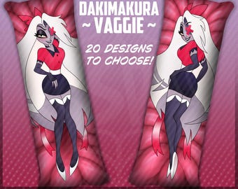 Funda de almohada Dakimakura de VAGGIE de Hazbin Hotel (Hecha por fans)