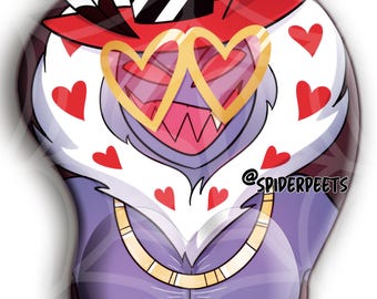 Alfombrilla de ratón 3D Hazbin Hotel VALENTINO (hecha por ventilador)