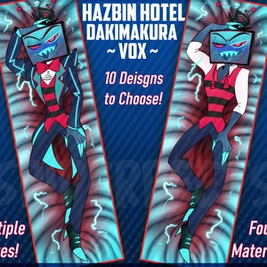 Hazbin Hotel Vox Dakimakura Body Pillowcase MADE TO ORDER