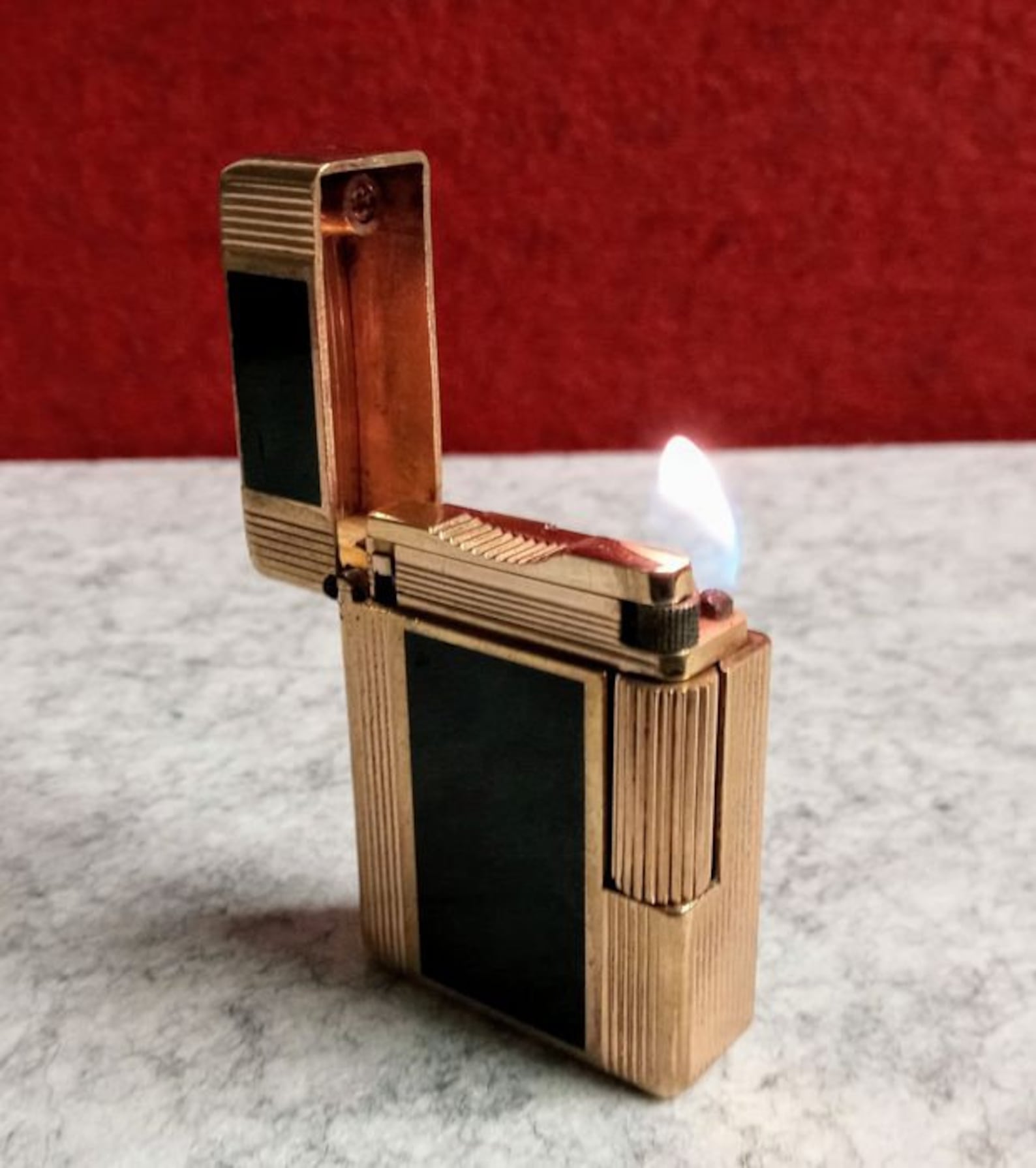St. Dupont lighter with Chinese Lacquer Etsy