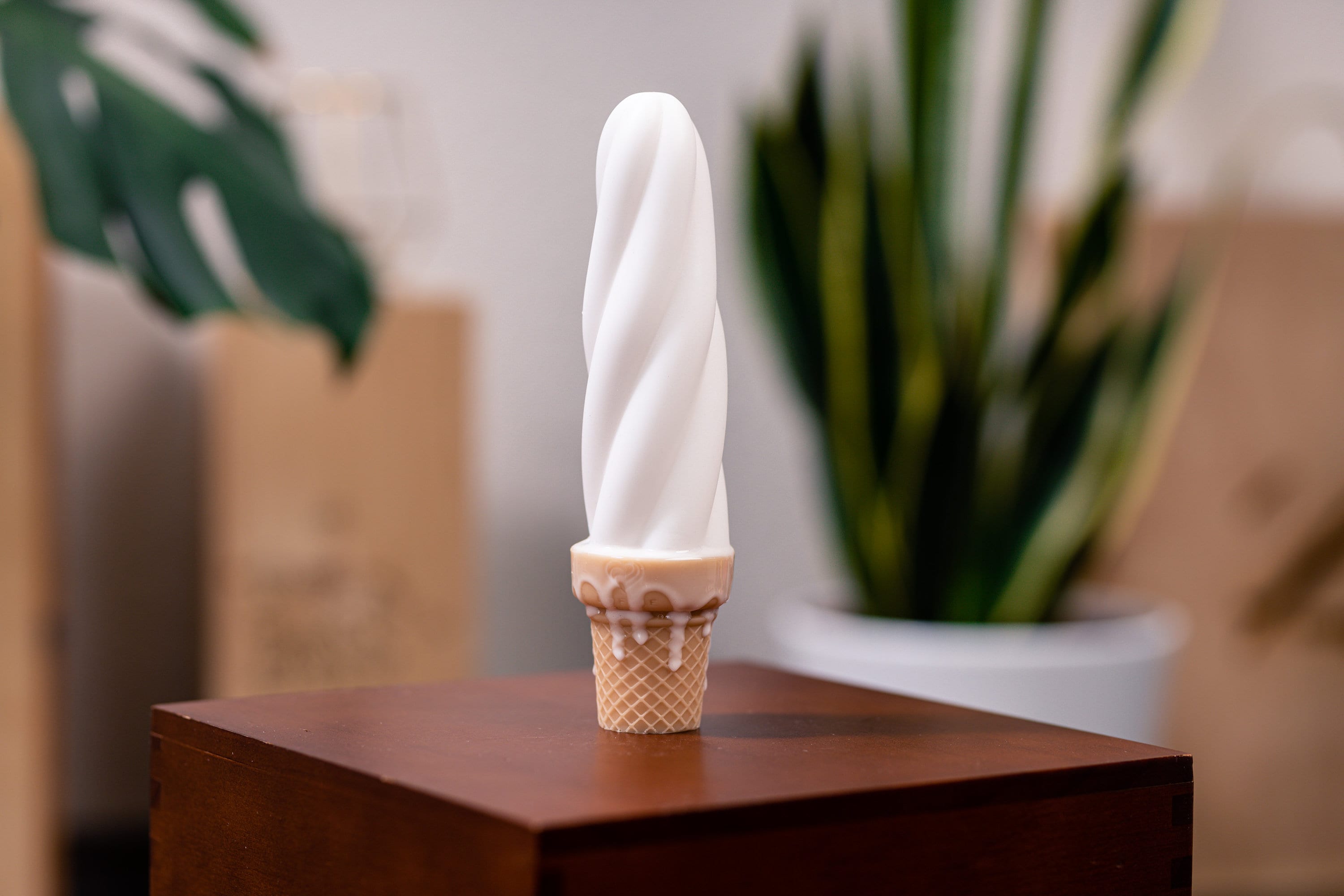 The Twirl Soft Ice Cream Dildo White Etsy