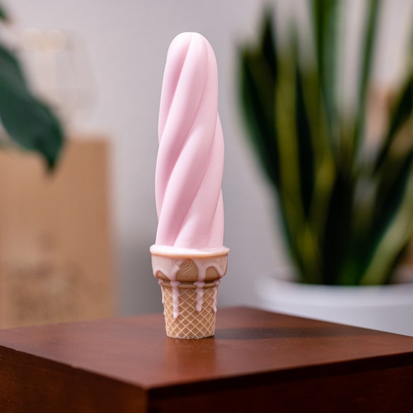 The Twirl: Soft ice cream dildo pink