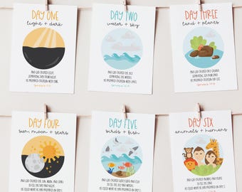 Creation Story Cards: Genesis Bible Activity for Kids (PDF Download)