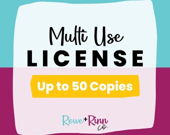 Printable License: Gift & Business Use (Up to 50 Copies)