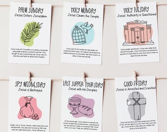 Holy Week Advent Cards: Easter Story Scripture Countdown (Printable)