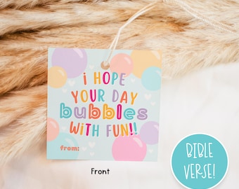 Printable Bubble Valentine Cards: Kids' Bible Verse Tags (PDF Download)