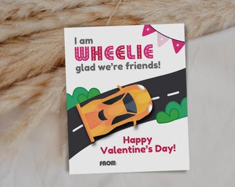Car Valentine Cards: Printable DIY Class Valentines with Bible Verse (Digital Download)