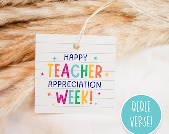 Teacher Appreciation Gift Tags: Printable Thank You Notes (PDF)