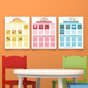 Kids Daily Routine Chart: Visual Schedule Cards (Digital Download)