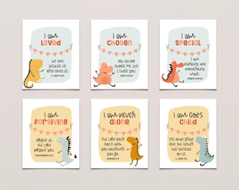 Kids' Bible Verse Affirmation Cards | Christian Valentine's (Digital Download)