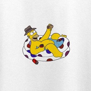 The Simpsons-thema - shirt 'Homer in tub'-fan Uniseks softstyle-T-shirt