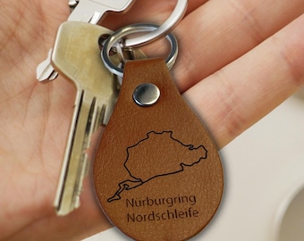 Nürburgring Nordschleife keychain made of imitation leather
