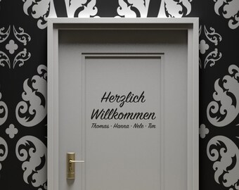 Welcome personalized sticker - wall decal