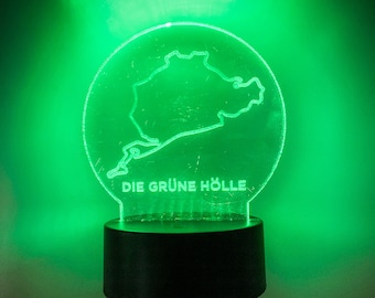 Nürburgring LED acrylic sign with lighting, individual