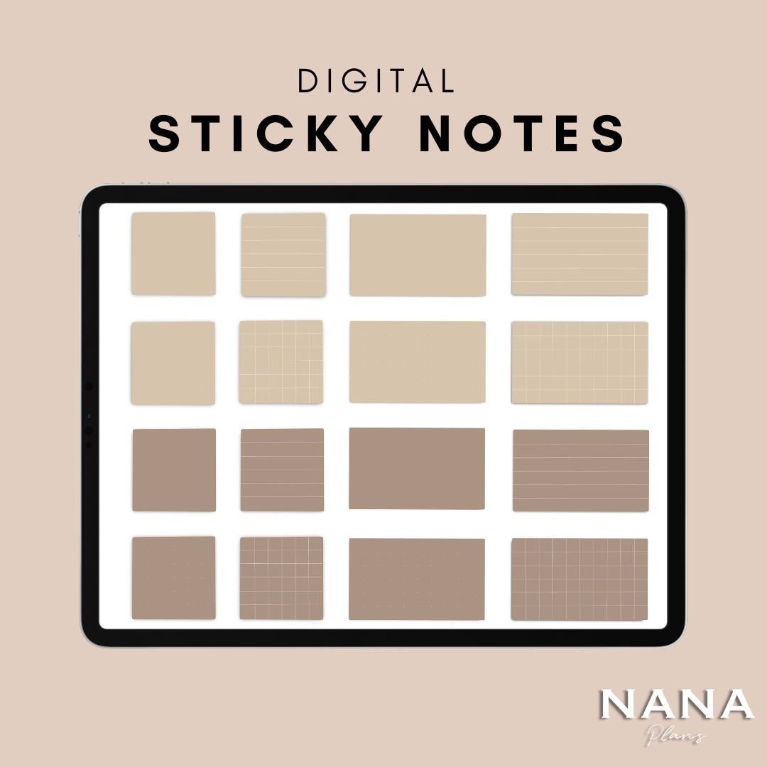 Minimalistic Digital Sticky Notes (for Goodnotes, Notability Etc) - Etsy