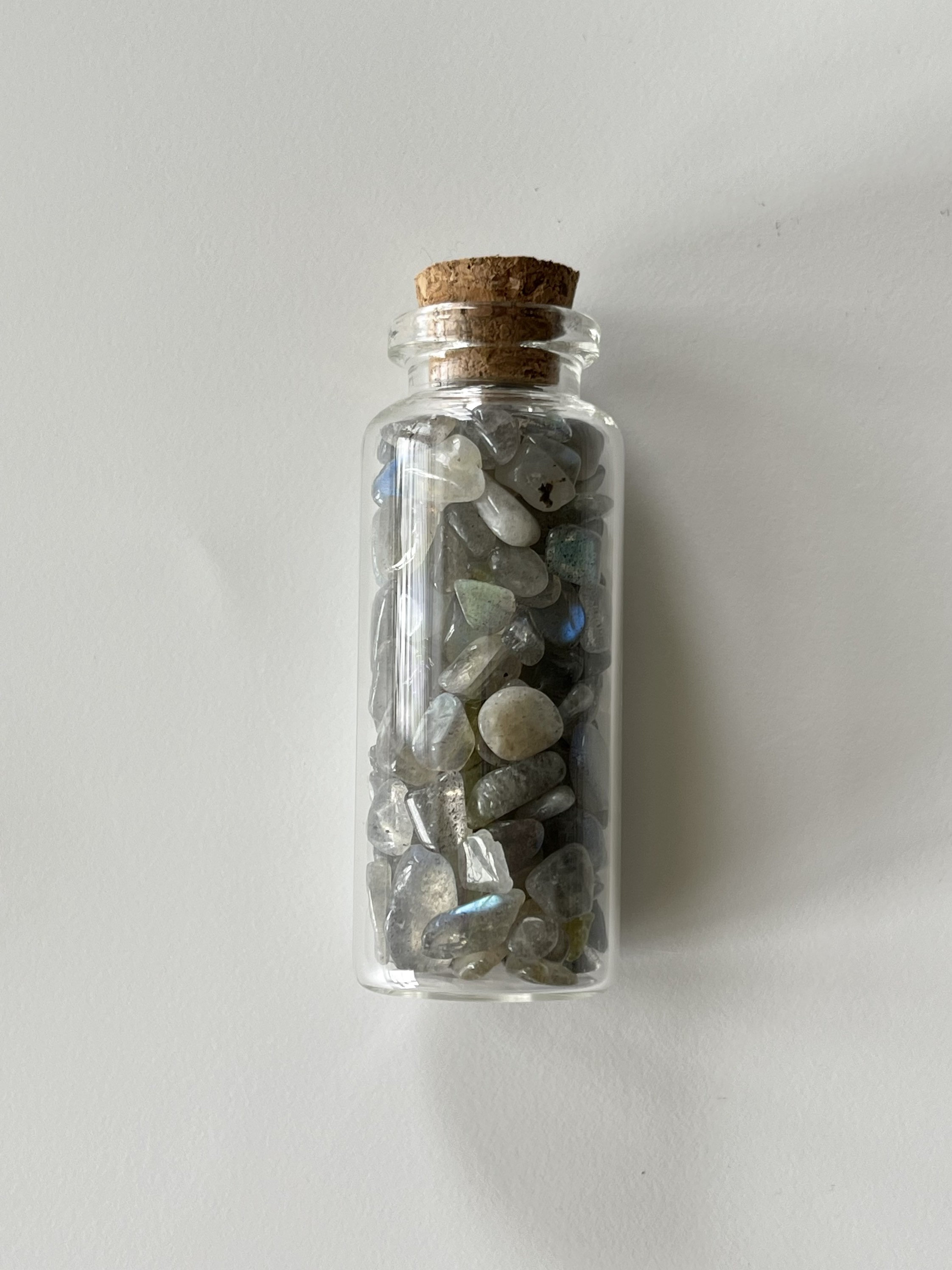 Crystal chips in glass jar / moonstone pieces/ healing Etsy