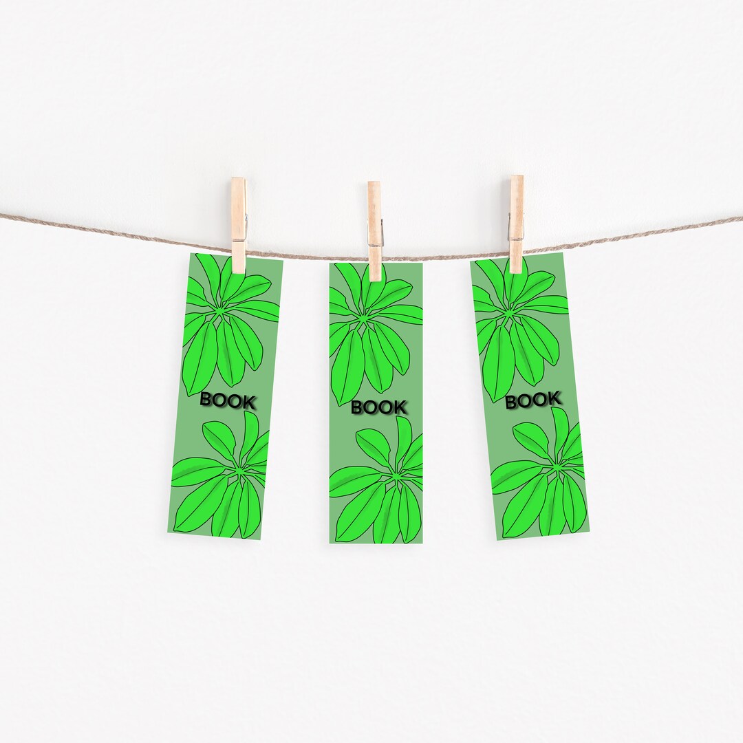 Printable Bookmarks Plant Bookmarks Book Accessories Book Etsy