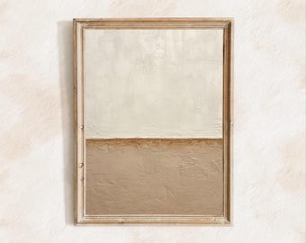 Beige Abstract Print – Minimalist Wabi Sabi Japandi Wall Art (Digital Download)