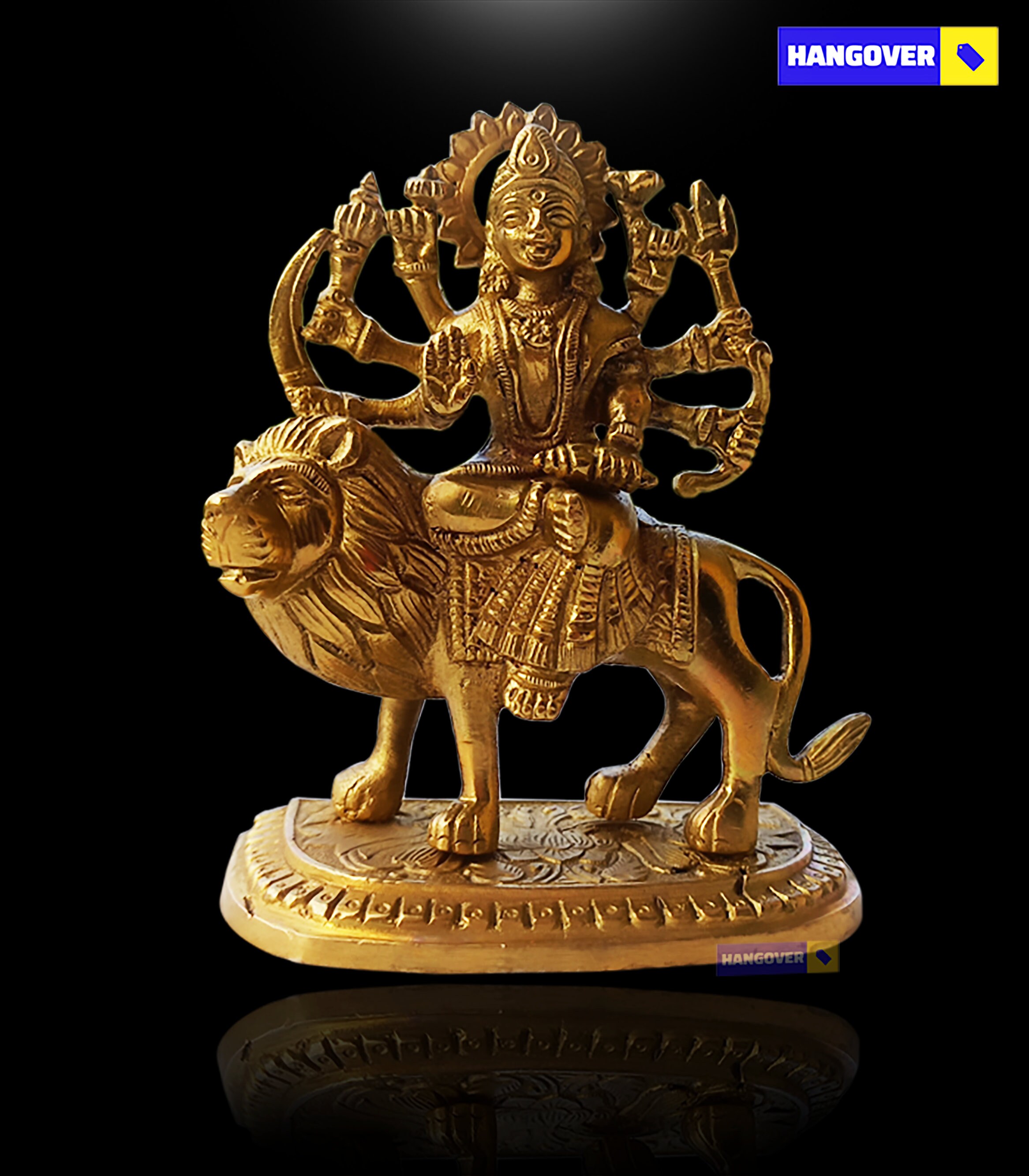Durga Maa Idol Large Size Durga Statue in Brass 14cm tall Etsy