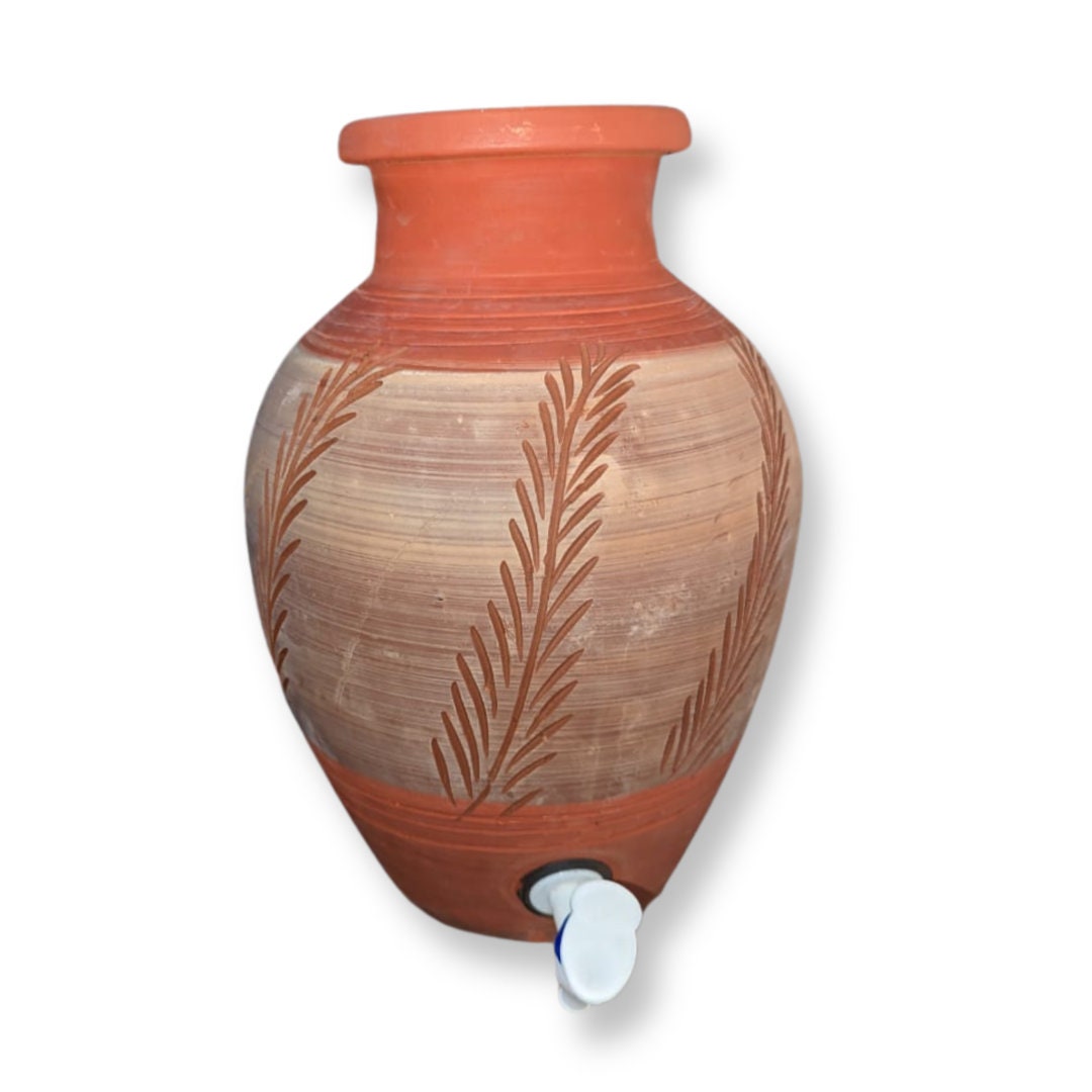 Handmade Earthen Clay Water Pot With Plastic Tap 8L Capacity Etsy
