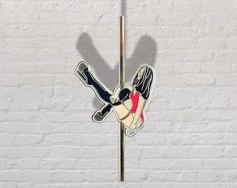 Pole Dancer Enamel Pin - Allison