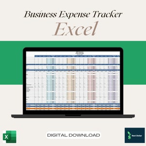 Business Expense Tracker | Tax Planner | Small Business Expense Tracker | Digital Download | Excel Template |
