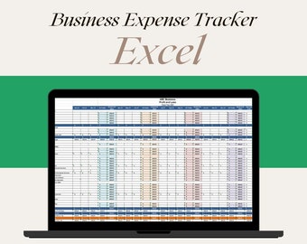 Business Expense Tracker | Tax Planner Excel Template (Digital Download)