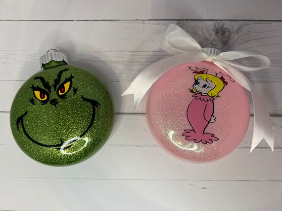 Grinch and Cindy Lou Who Ornament Set Grinch Christmas - Etsy UK