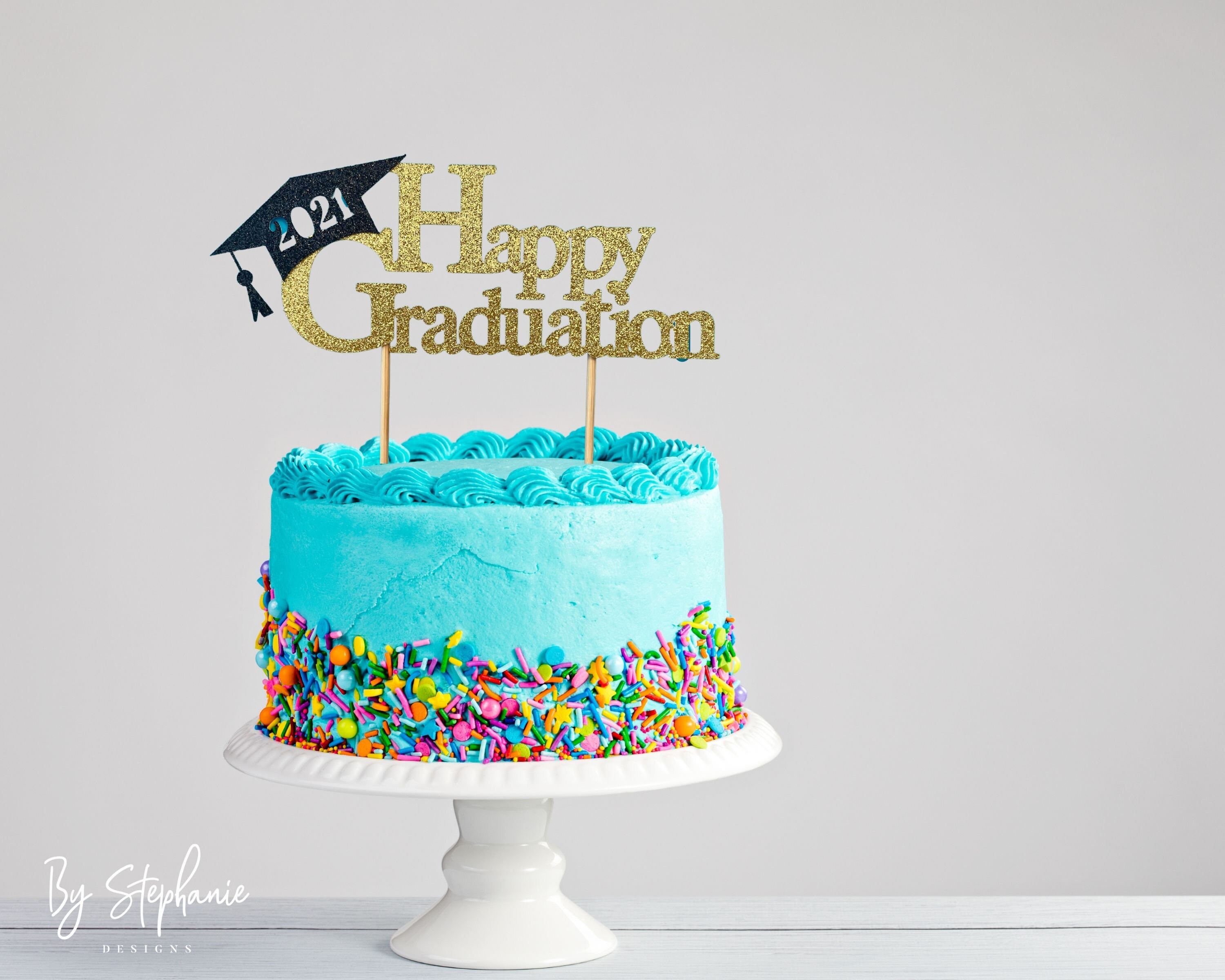 Graduation Cake Topper Graduation Cake Happy Graduation | Etsy