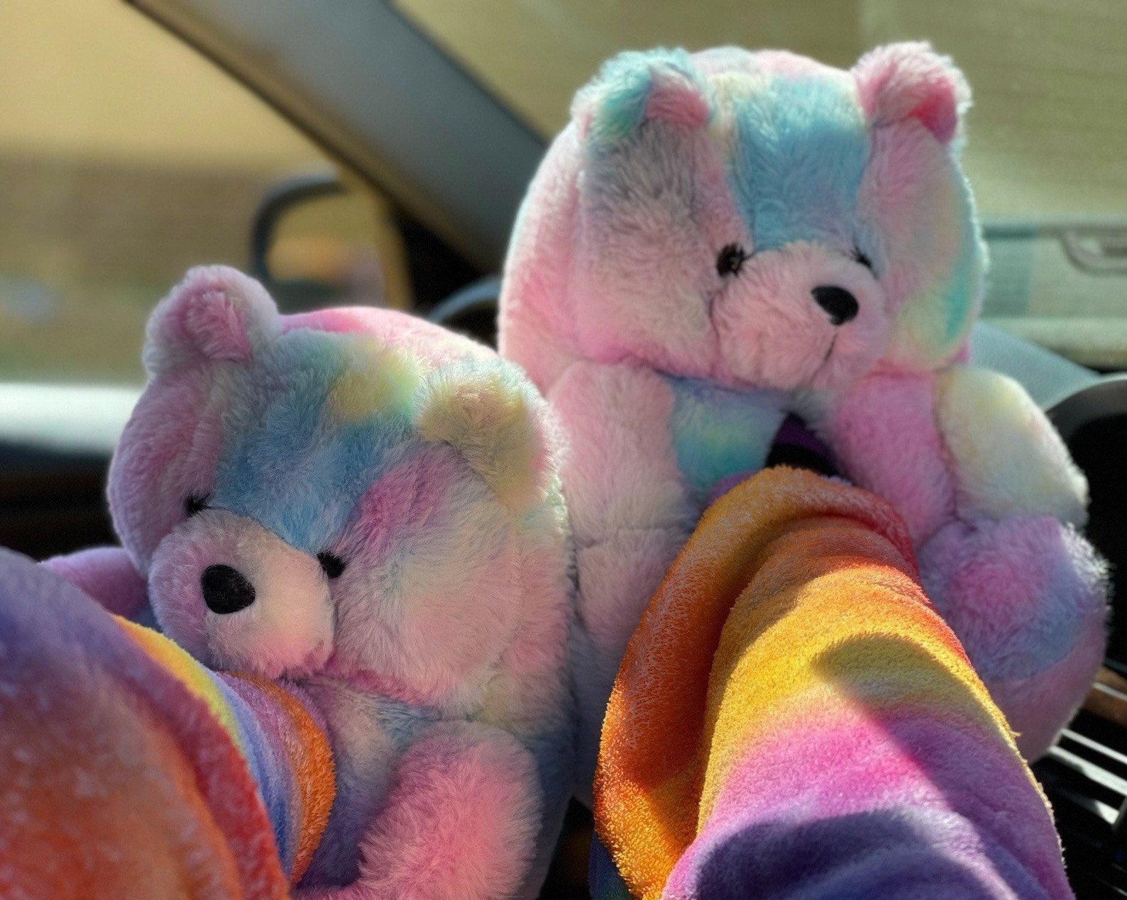 Cotton Candy Teddy Bear Slippers | Etsy