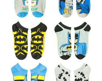 Batman Character 6 Pack With 2 Bonus Pairs Size L: 3 Little Kid- 9 Big Kids