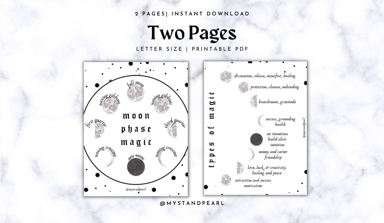 Moon Magic Moon Phase Cheatsheet Moon Spells Grimoire Etsy