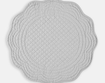 Round quilted placemat - set of 4