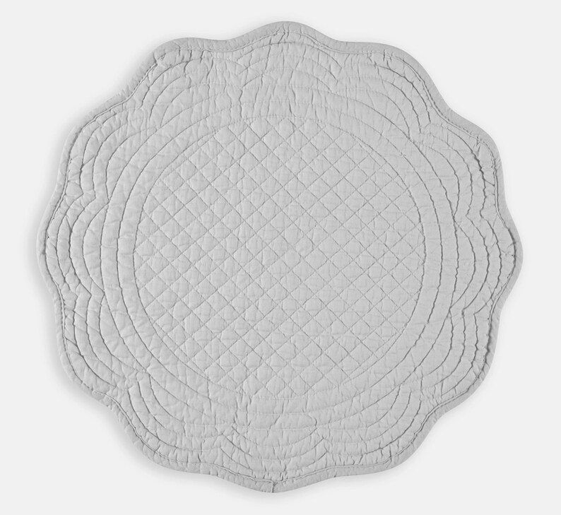 Round Quilted Placemat Set of 4 Etsy
