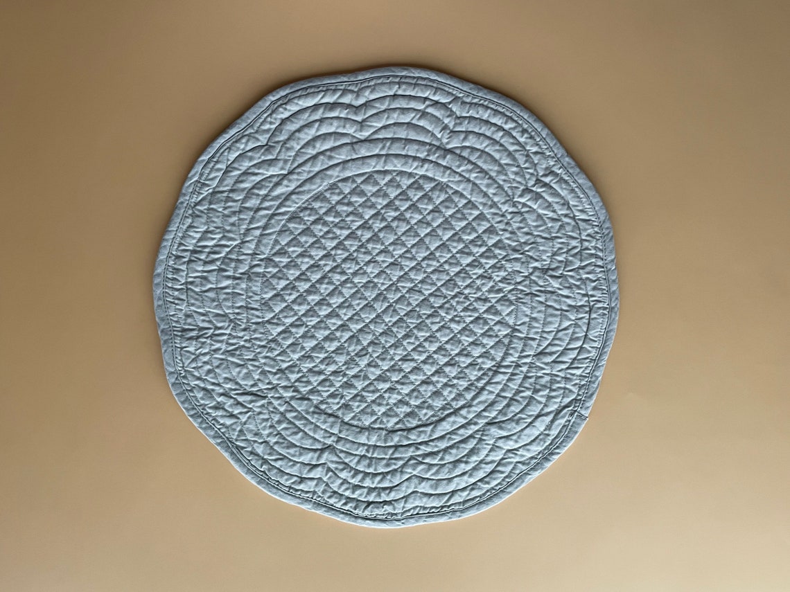Round Quilted Placemat Set of 4 Etsy
