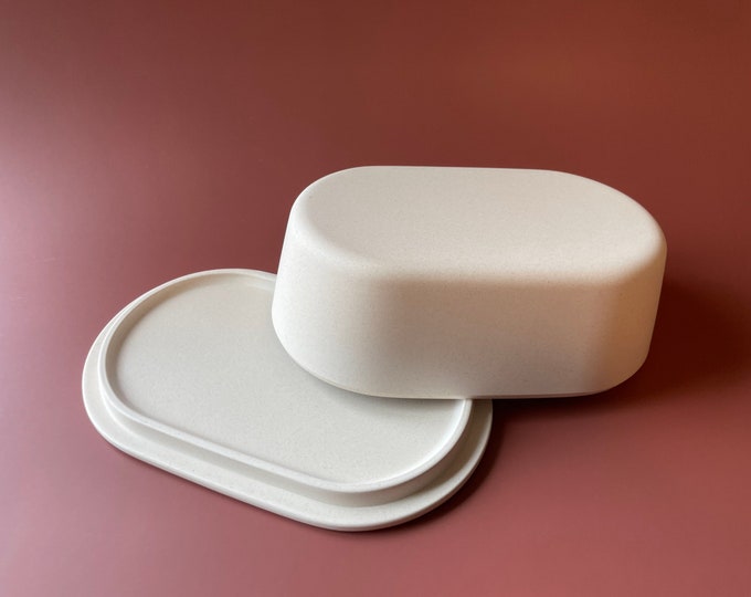 Small / Mini Butter Dish With Lid Half Butter Stick Rustic Etsy