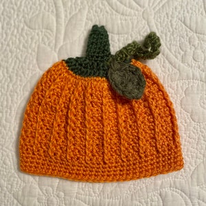 Made to Order Hand Crocheted Pumpkin Hat