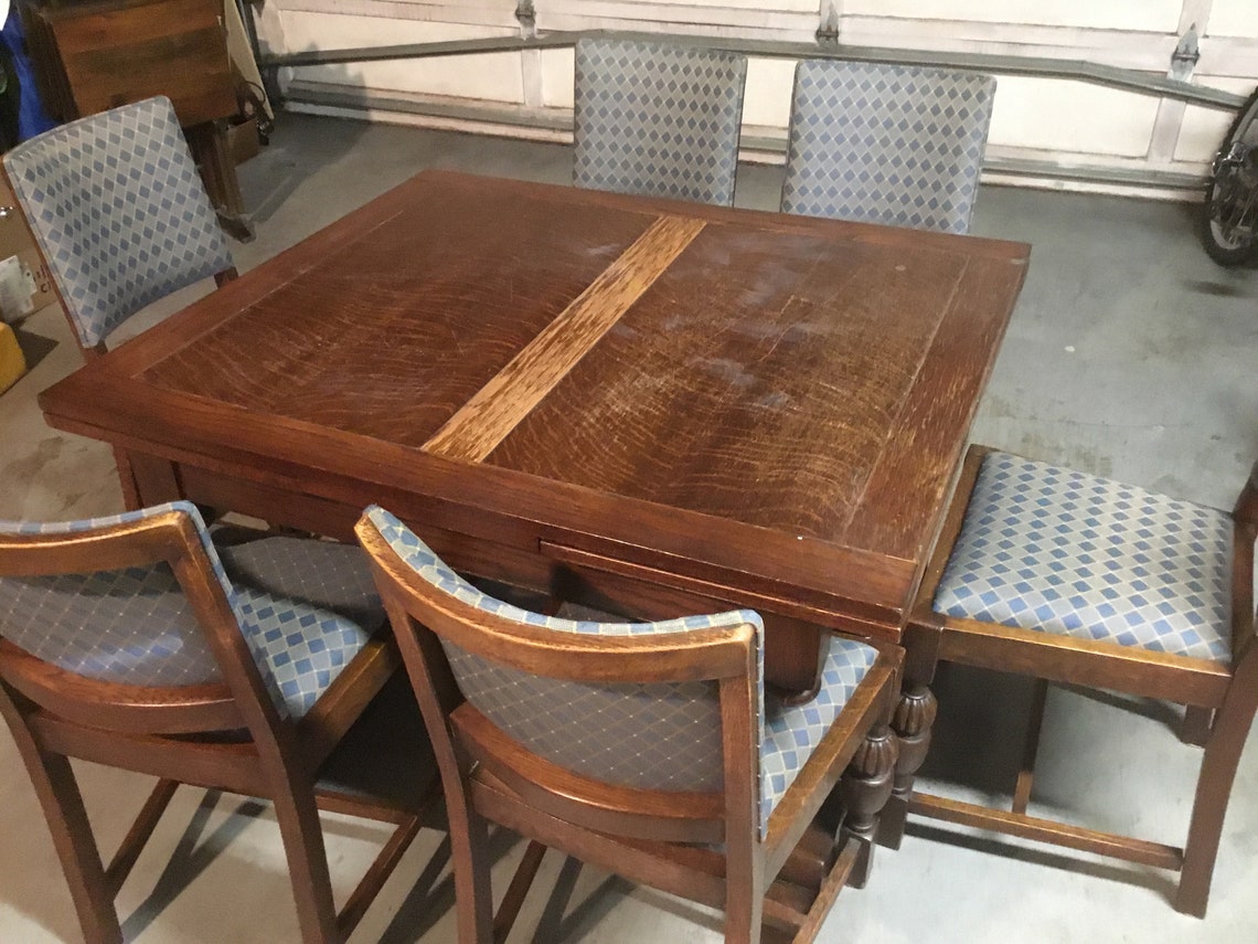 Antique Jacobean Dining Set Etsy