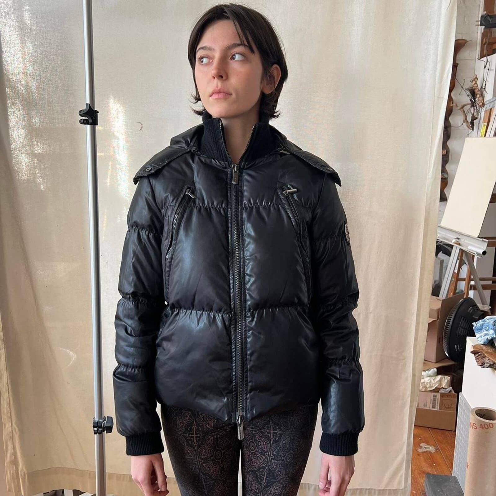 LiSS Rib Stainless Collar なかっ Blouson BlackM 