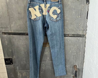 Italienische Marke NYC Aufnäher Jeans