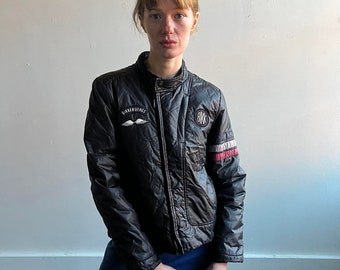 DIRK BIKKEMBERGS Black Patches Padded Flight Jacket