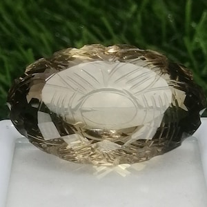 64 koszyk AAA+ Jakość Dymny Fasetowany Garnek Rzeźba, Kształt, Owalny Luźny Kamień Szlachetny 33x21x14 MM Biżuteria Luźny Kamień Szlachetny.