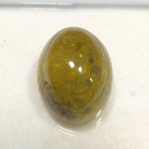 21 Carat, Natural Peridot Gemstone Cabochon, Peridot Cabochon Peridot Smooth Oval Cabochon, Loose Gemstone 16x12x10 MM, Translucent Quality.