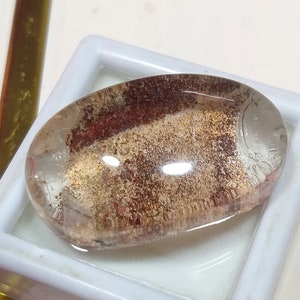 98 Carat. Amazing Lodolite Garden Quartz Cabochon Natural Garden Quartz Gemstone 38x23x13 MM Top Quality Handmade Garden Quartz Loose Stone.