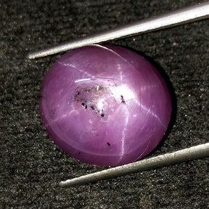 16 CT, Natural Star Ruby, Oval StarRuby, StarRubyRing, SterlingSilver, StarRuby Gemstone,14X12X8 MM Natural Red Star RubyStar Ruby Cabochon.