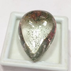 77 Carat. Amazing Lodolite Garden Quartz Cabochon Natural Garden Quartz Gemstone 38x25x13 MM Top Quality Handmade Garden Quartz Loose Stone.