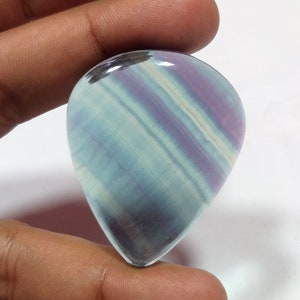 Natural Fluorite Gemstone AAA Quality, Fluorite Cabochon, Semi Precious Handmade Fluorite Loose Stone For Jewelry Making 44x36x7 MM, 94 CT.