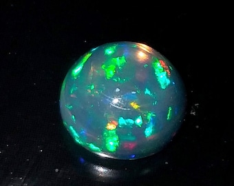 2 Ct, Black Opal Cabochon, Natural Opal, Welo Opal, Flashy Opal, Ethiopian Opal, Natural Opal, Loose Gemstone, Gemstone, Cabochon, 9x9x5 MM.