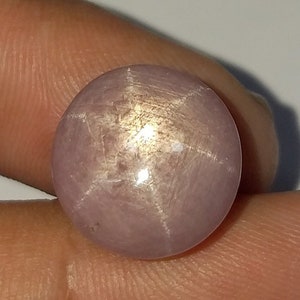15 CT, Natural StarRuby, Round StarRuby, StarRubyRing, SterlingSilver, StarRuby Gemstone,13x13x7 MM Natural Red Star RubyStar Ruby Cabochon.